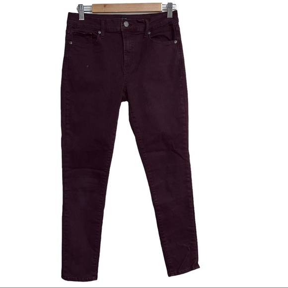 GAP DENIM TRUE‎ SKINNY PLUM PURPLE JEANS SIZE 28R - Picture 1 of 15